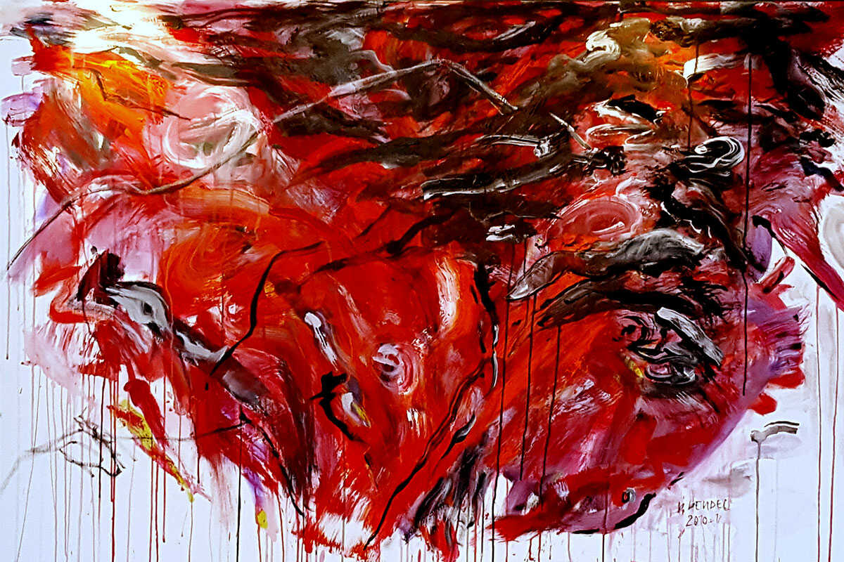 Stier – rEvolution, abstrakte Malerei